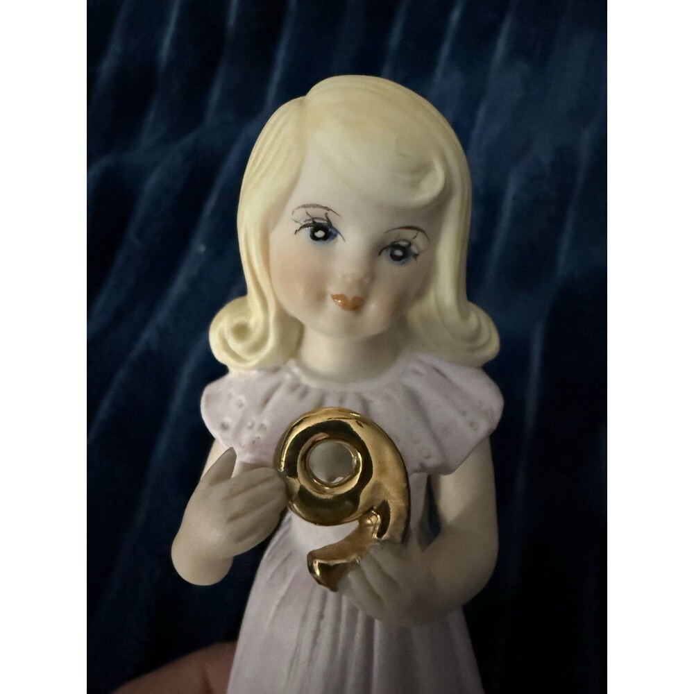 Enesco 1981 Growing Up Birthday Girls 9 Year Old Blonde Vintage Figurine - Picture 7 of 8